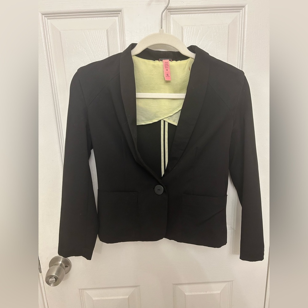 Bershka women black blazer jacket size S